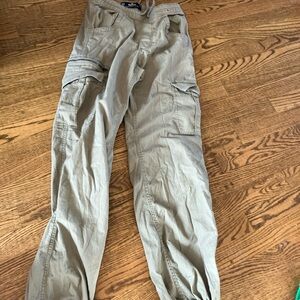 Hollister Adjustable-Rise Parachute Baggy Pants Green Womens Size XXS Long